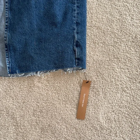NWT Reformation Tazz Maxi Denim Skirt Hemlock Size 27